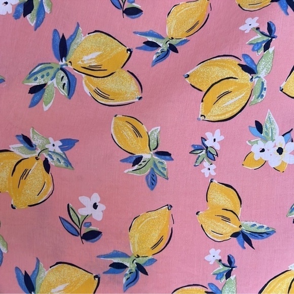 Pink Lemon Print Button-Up Shirt and shorts Set - Picture 4 of 7